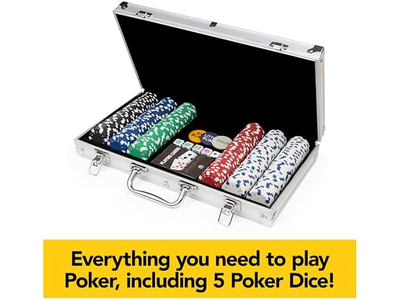 Spin Master Games, Cardinal Classics, 300-Piece Poker Set with Aluminum Carrying Case